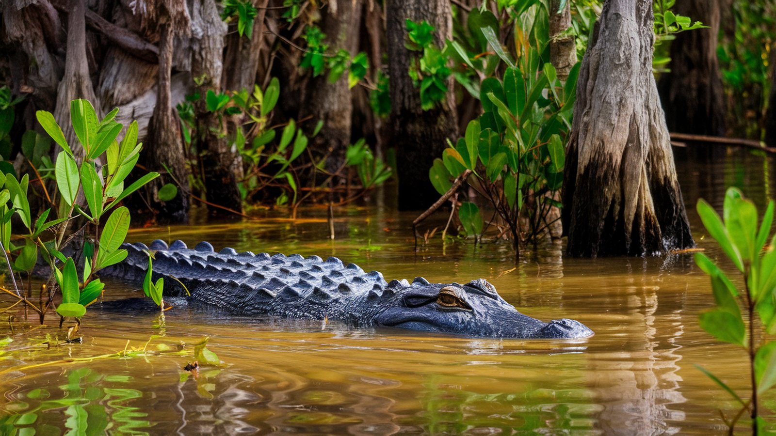 Tapeta Alligator - 1600x900. Obrzek, wallpaper na plochu PC, tabletu, mobilu