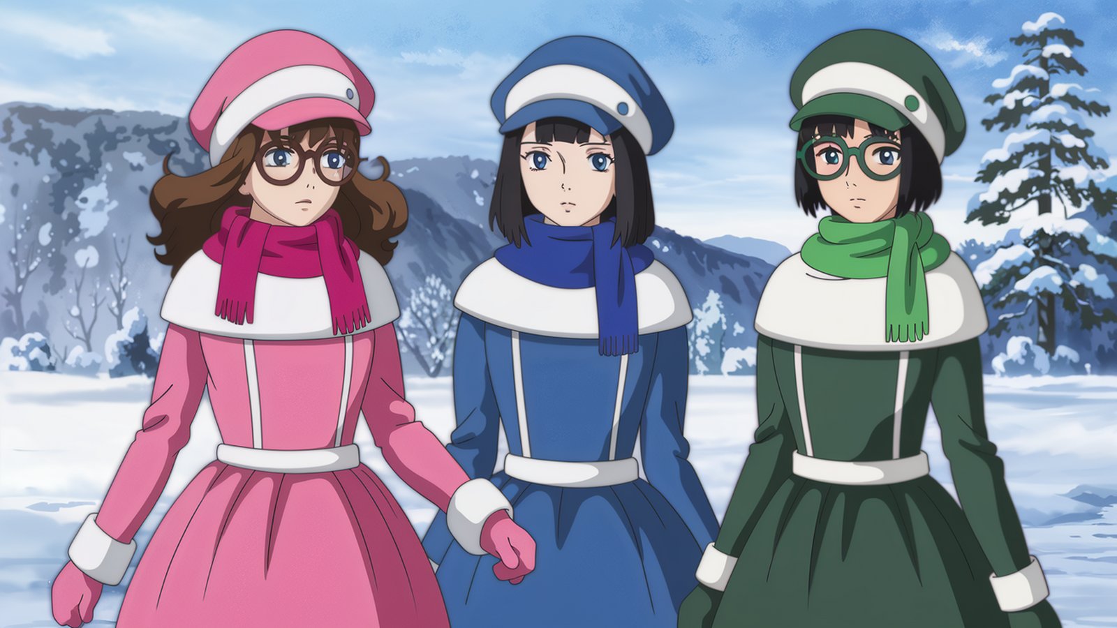 Anime girls 1600x900. PC wallpaper, tapeta na plochu, pozad pro Windows 8