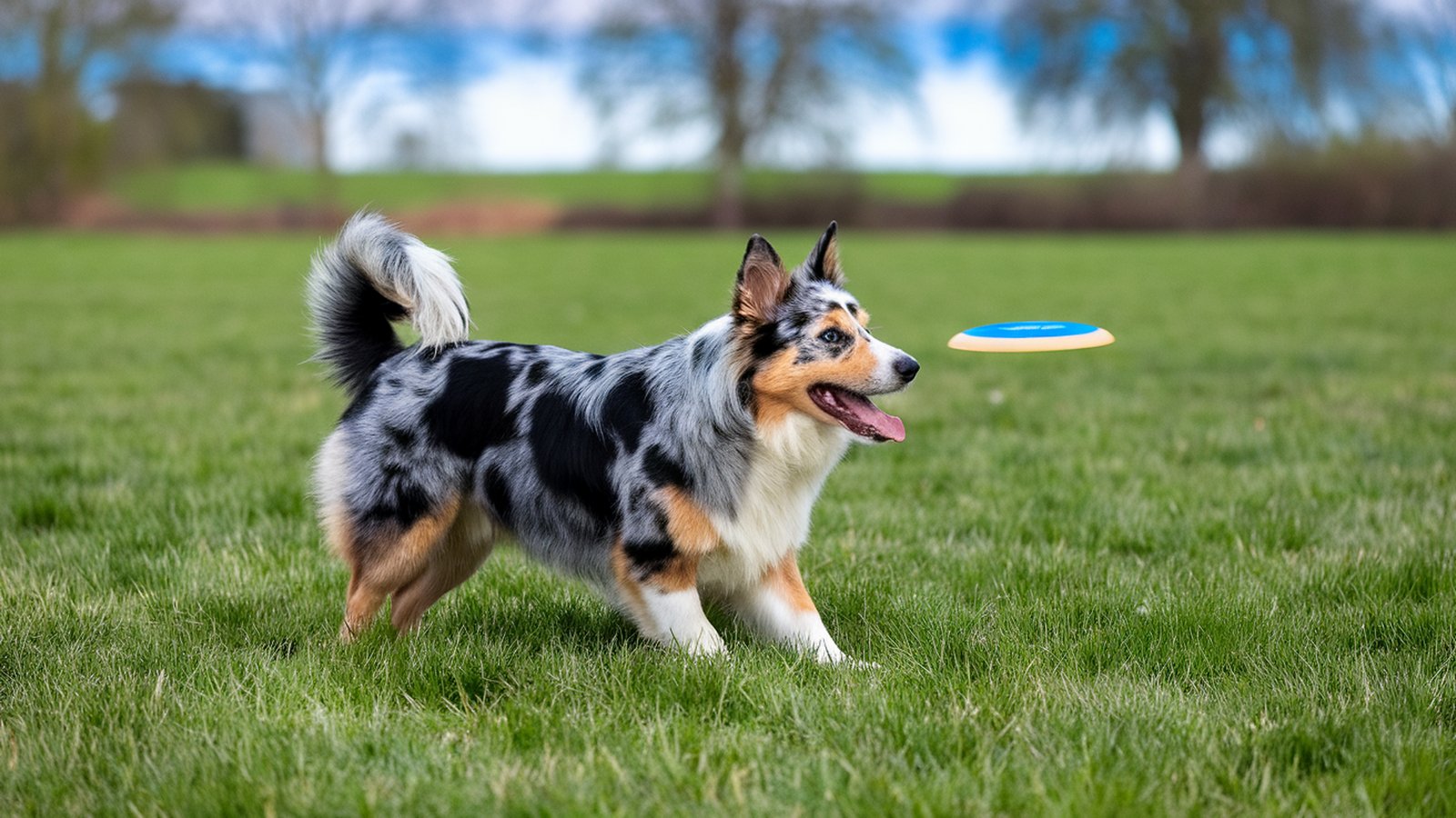 Wallpaper, tapeta Pes a frisbee | 1600x900 pozad na pozad potae, tabletu, mobilu 