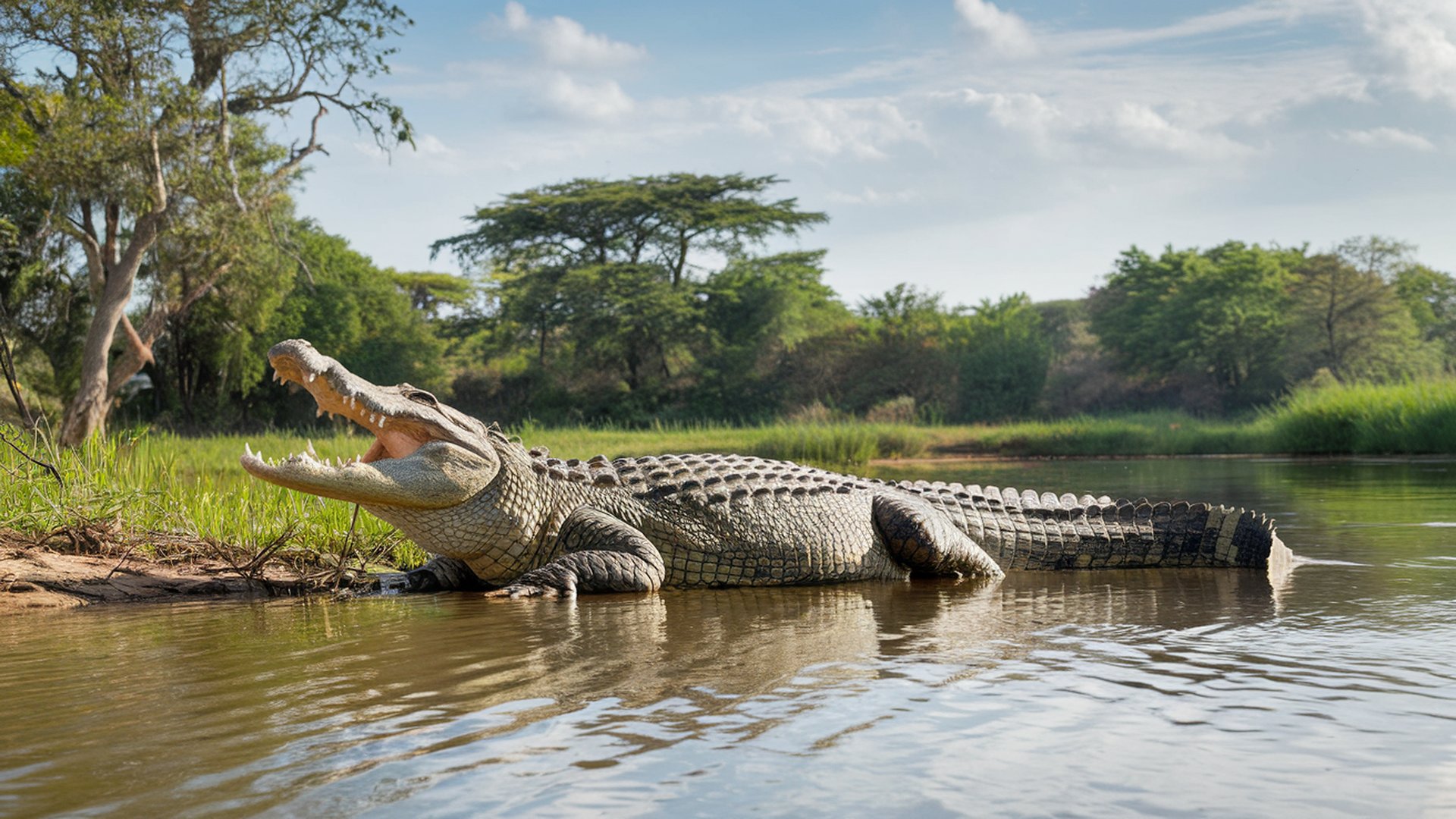 Crocodile | 1920x1080. Tapeta, pozad na plochu Windows