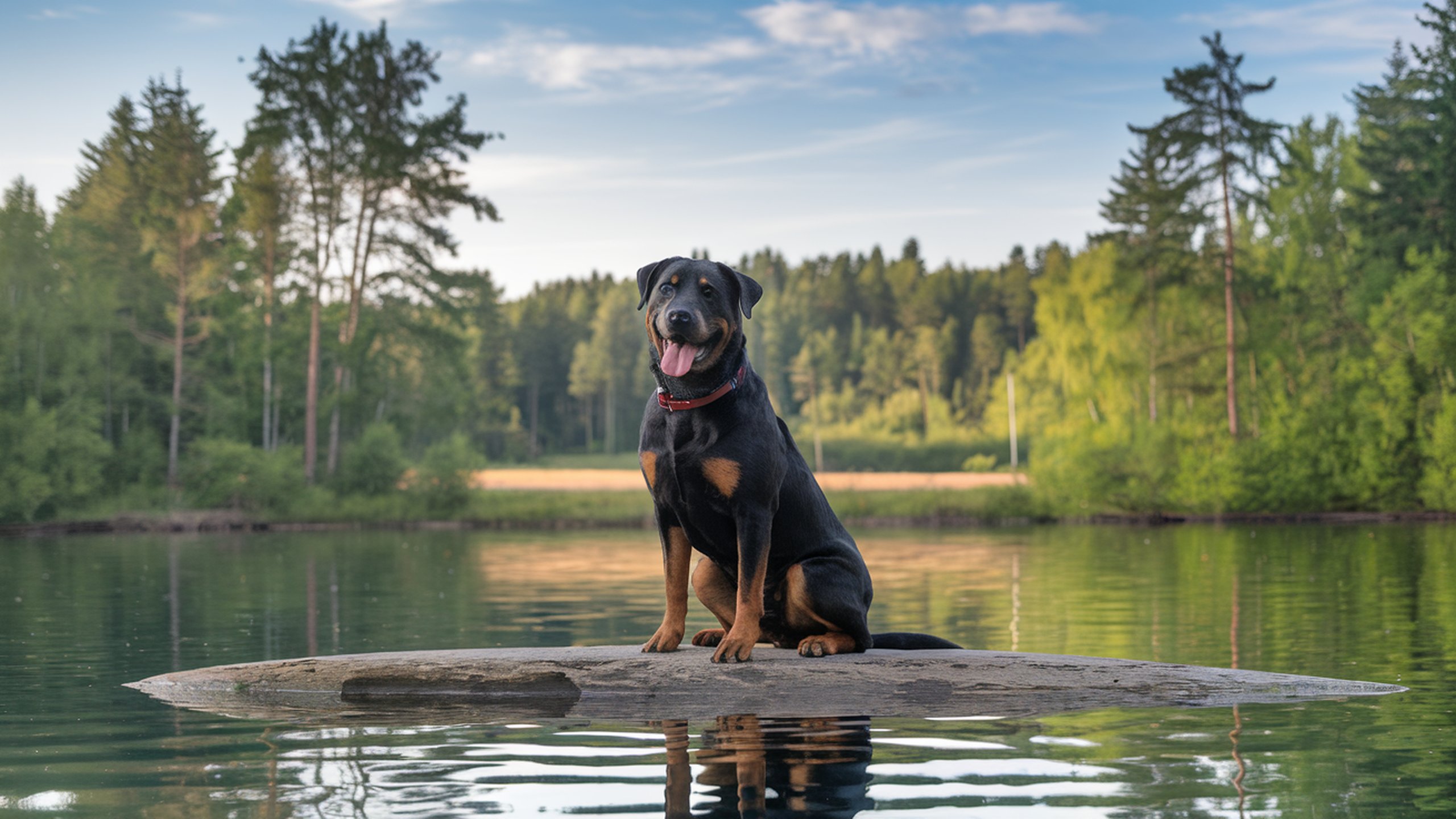Tapeta, obrzek Rottweiler - 2560x1440 px. Wallpaper na plochu PC zdarma