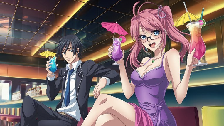 Obrzek, tapeta, pozad Widescreen, wallpaper na plochu PC, potae, tabletu - Anime coctail zdarma ke staen